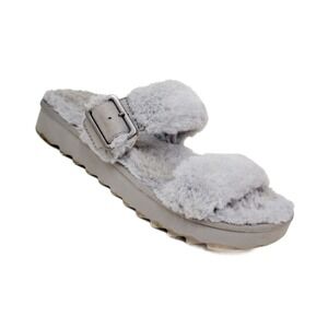 Koolaburra by UGG Fuzz-Ah Amphora Slide Sandals Size 7 Gray -1110213